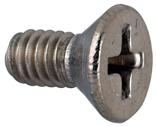 Value Collection - #8-32 UNC, 3/8" OAL Phillips Drive Machine Screw - Flat Head, Grade 316 Stainless Steel, Uncoated, Without Washer - Apex Tool & Supply