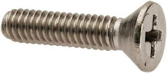 Value Collection - #8-32 UNC, 3/4" OAL Phillips Drive Machine Screw - Flat Head, Grade 316 Stainless Steel, Uncoated, Without Washer - Apex Tool & Supply
