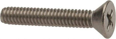 Value Collection - #8-32 UNC, 1" OAL Phillips Drive Machine Screw - Flat Head, Grade 316 Stainless Steel, Uncoated, Without Washer - Apex Tool & Supply