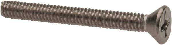 Value Collection - #8-32 UNC, 1-1/2" OAL Phillips Drive Machine Screw - Flat Head, Grade 316 Stainless Steel, Uncoated, Without Washer - Apex Tool & Supply