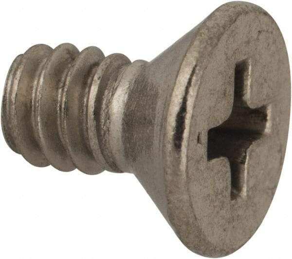Value Collection - #10-24 UNC, 3/8" OAL Phillips Drive Machine Screw - Flat Head, Grade 316 Stainless Steel, Uncoated, Without Washer - Apex Tool & Supply