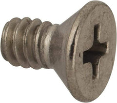 Value Collection - #10-24 UNC, 3/8" OAL Phillips Drive Machine Screw - Flat Head, Grade 316 Stainless Steel, Uncoated, Without Washer - Apex Tool & Supply