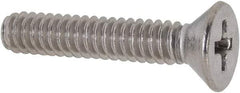 Value Collection - #10-24 UNC, 1" OAL Phillips Drive Machine Screw - Flat Head, Grade 316 Stainless Steel, Uncoated, Without Washer - Apex Tool & Supply