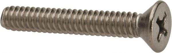 Value Collection - #10-24 UNC, 1-1/4" OAL Phillips Drive Machine Screw - Flat Head, Grade 316 Stainless Steel, Uncoated, Without Washer - Apex Tool & Supply