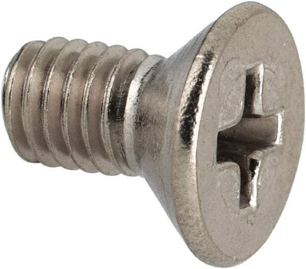 Value Collection - #10-32 UNF, 3/8" OAL Phillips Drive Machine Screw - Flat Head, Grade 316 Stainless Steel, Uncoated, Without Washer - Apex Tool & Supply