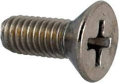 Value Collection - #10-32 UNF, 1/2" OAL Phillips Drive Machine Screw - Flat Head, Grade 316 Stainless Steel, Uncoated, Without Washer - Apex Tool & Supply