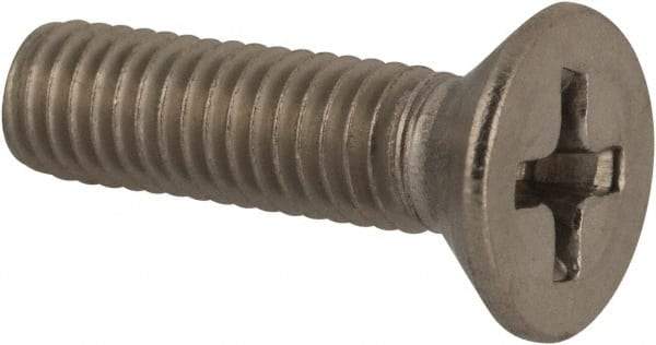 Value Collection - #10-32 UNF, 3/4" OAL Phillips Drive Machine Screw - Flat Head, Grade 316 Stainless Steel, Uncoated, Without Washer - Apex Tool & Supply