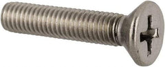Value Collection - #10-32 UNF, 1" OAL Phillips Drive Machine Screw - Flat Head, Grade 316 Stainless Steel, Uncoated, Without Washer - Apex Tool & Supply