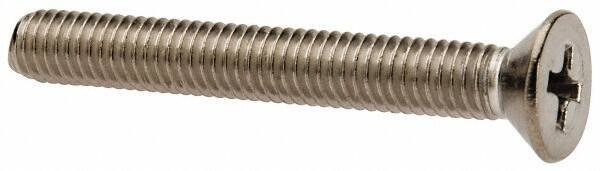 Value Collection - #10-32 UNF, 1-1/2" OAL Phillips Drive Machine Screw - Flat Head, Grade 316 Stainless Steel, Uncoated, Without Washer - Apex Tool & Supply