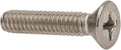 Value Collection - 1/4-20 UNC, 1-1/4" OAL Phillips Drive Machine Screw - Flat Head, Grade 316 Stainless Steel, Uncoated, Without Washer - Apex Tool & Supply