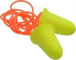 3M - Disposable, Corded, 33 dB, Taper Flare Earplugs - Neon Yellow, 200 Pairs - Apex Tool & Supply