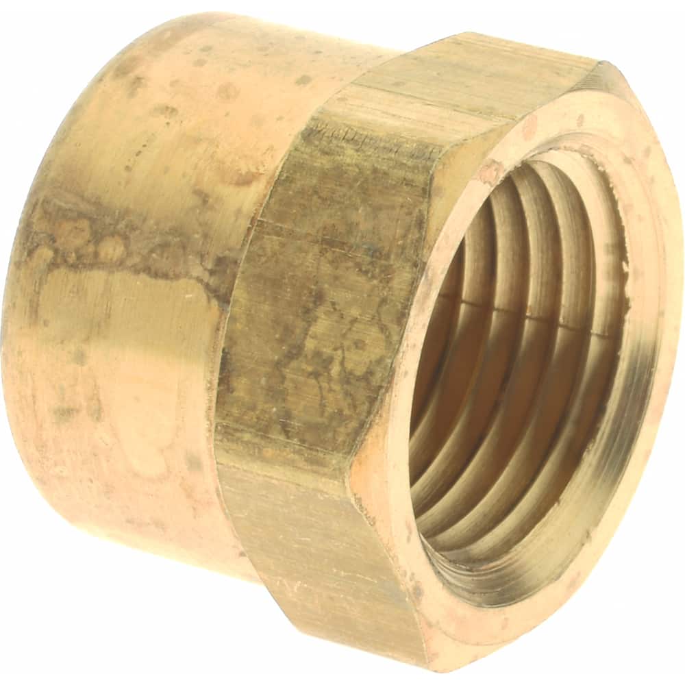 Eaton - 3/8 Female Thread, Brass Industrial Pipe End Cap - Apex Tool & Supply
