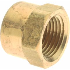 Eaton - 3/8 Female Thread, Brass Industrial Pipe End Cap - Apex Tool & Supply