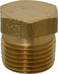Eaton - 3/8 Male Thread, Brass Industrial Pipe Hex Head Plug - MNPTF, 1,200 psi - Apex Tool & Supply