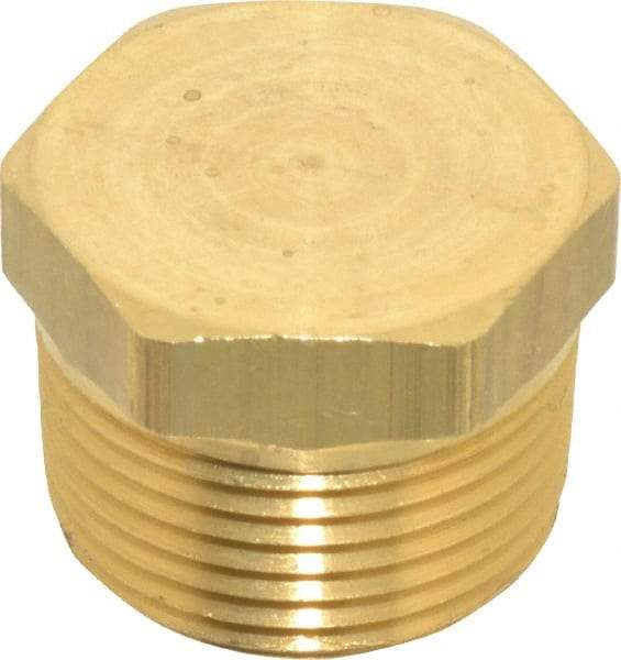 Eaton - 3/4 Male Thread, Brass Industrial Pipe Hex Head Plug - MNPTF, 1,200 psi - Apex Tool & Supply