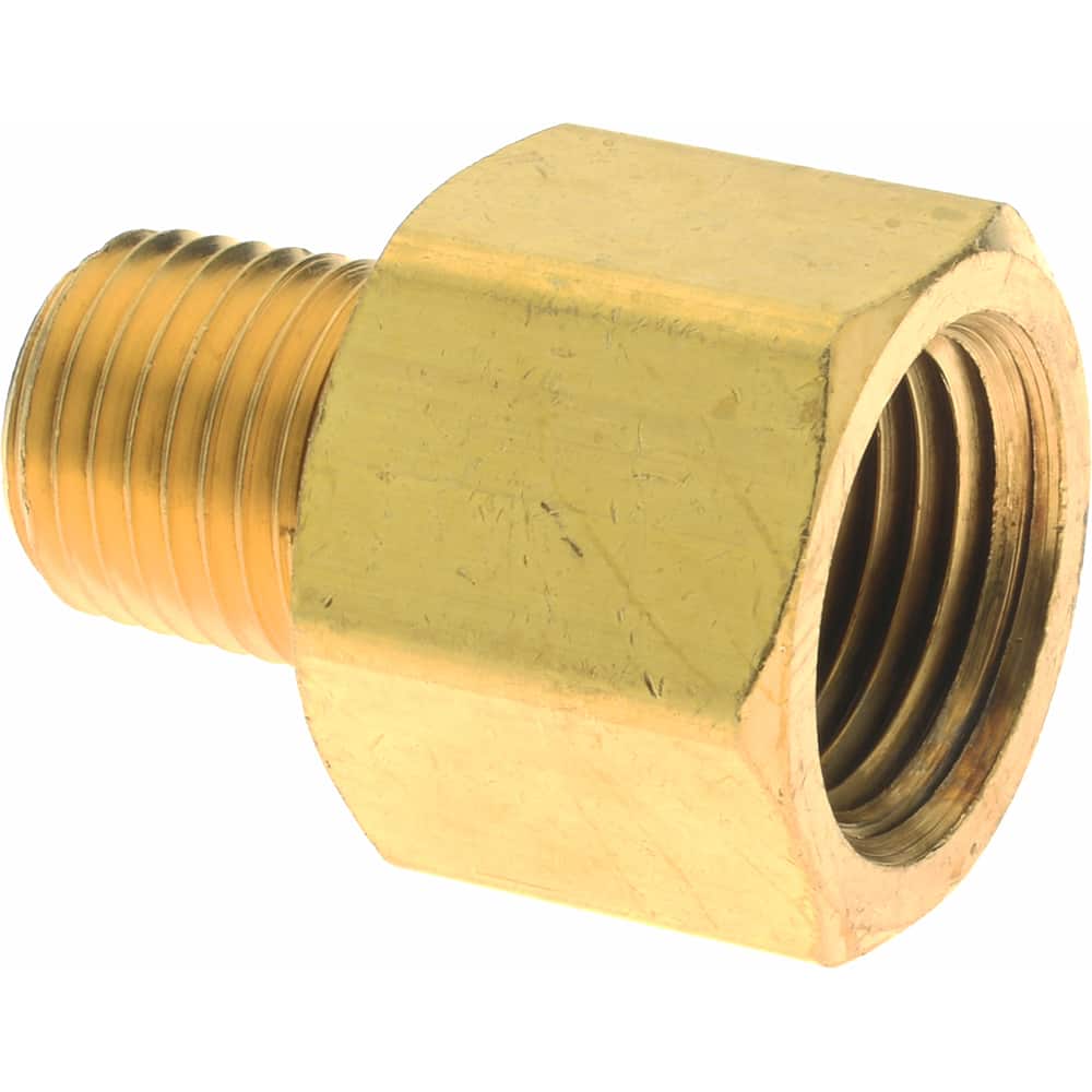 Eaton - 1/4 Male Thread x 3/8 Female Thread, Brass Industrial Pipe Adapter - Apex Tool & Supply