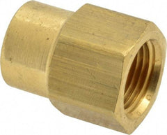 Eaton - 3/8 x 1/4 Female Thread, Brass Industrial Pipe Coupling - FNPTF, 1,200 psi - Apex Tool & Supply