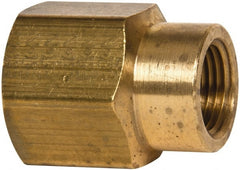 Eaton - 1/2 x 3/8 Female Thread, Brass Industrial Pipe Coupling - Apex Tool & Supply