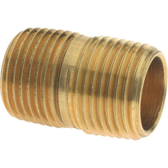Eaton - 3/8 Male Thread, Brass Industrial Pipe Close Nipple - Apex Tool & Supply