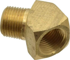 Eaton - 3/8 Male Thread x 3/8 Female Thread, Brass Industrial Pipe 45° Street Elbow - MNPTF x FNPTF, 1,200 psi - Apex Tool & Supply