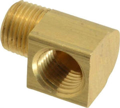 Eaton - 1/8 Male Thread x 1/8 Female Thread, Brass Industrial Pipe 90° Street Elbow - MNPTF x FNPTF (Short Threads), 1,200 psi - Apex Tool & Supply