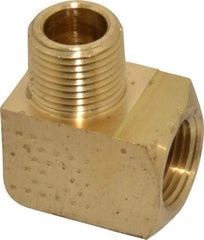 Eaton - 3/8 Male Thread x 3/8 Female Thread, Brass Industrial Pipe 90° Street Elbow - MNPTF x FNPTF, 1,200 psi - Apex Tool & Supply
