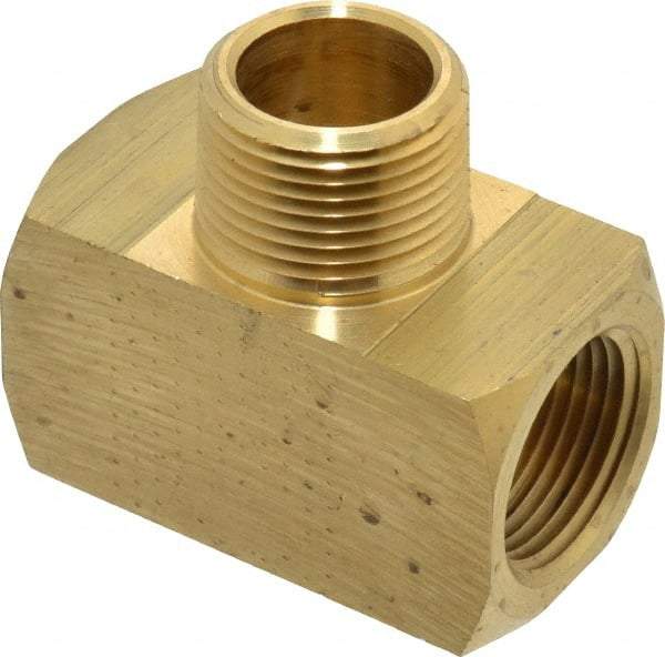 Eaton - 3/4 Male Thread x 3/4 Female Thread, Brass Industrial Pipe Male Branch Tee - MNPTF x FNPTF, 1,200 psi - Apex Tool & Supply