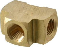 Eaton - 1/8 Female Thread, Brass Industrial Pipe Female Tee - FNPTF, 1,200 psi - Apex Tool & Supply