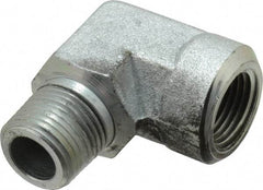 Eaton - 3/8 Male Thread x 3/8 Female Thread, Steel Industrial Pipe 90° Street Elbow - MNPT x FNPT, 5,000 psi - Apex Tool & Supply