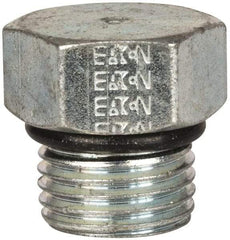 Eaton - 3/8 Male Thread, Steel Industrial Pipe Hex Head Plug - Male Straight Thread O-Ring, 6,000 psi - Apex Tool & Supply