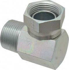 Weatherhead - 1 - 11-1/2 Male Thread x 1 - 11-1/2 Female Thread, Steel Industrial Pipe 90° Elbow Adapter - FNPSM x MNPT, 2,500 psi - Apex Tool & Supply