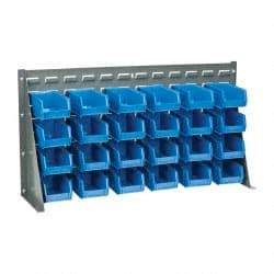 Quantum Storage - 120 Lb Capacity, 36" Deep x 8" Wide x 19" High, Steel Bench Rack - For Hanging Bins - Apex Tool & Supply