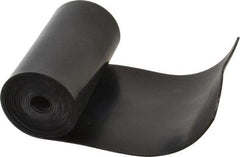 Made in USA - 1/16" Thick x 4" Wide x 5' Long Black Buna-N Rubber Roll - Stock Length, Plain Back, 50 Shore A Durometer, 2,500 psi Tensile Strength, -20°F to 170°F - Apex Tool & Supply