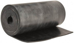 Made in USA - 3/32" Thick x 6" Wide x 5' Long Black Buna-N Rubber Roll - Stock Length, Plain Back, 50 Shore A Durometer, 2,500 psi Tensile Strength, -20°F to 170°F - Apex Tool & Supply