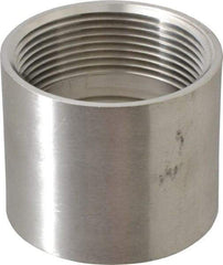 Merit Brass - 2-1/2" Grade 304 Stainless Steel Pipe Coupling - FNPT x FNPT End Connections, 150 psi - Apex Tool & Supply