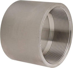 Merit Brass - 4" Grade 304 Stainless Steel Pipe Coupling - FNPT x FNPT End Connections, 150 psi - Apex Tool & Supply