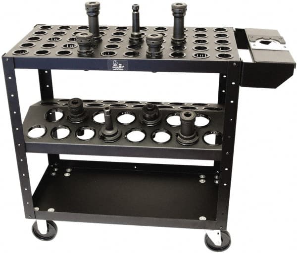 Big Bear Enterprises - 50 Tool Capacity, Taper Econo Kart CNC Tool Cart Optional Second Shelf - Apex Tool & Supply