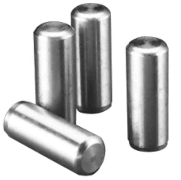 Value Collection - 5/16" Diam x 1-1/4" Pin Length Alloy Steel Oversized Dowel Pin - C 50-58 Hardness, 20,000 Lb Breaking Strength, 1 Beveled & 1 Rounded End - Apex Tool & Supply