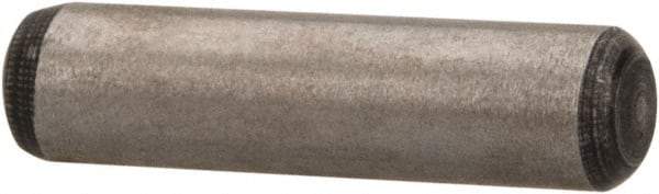 Value Collection - 1/8" Diam x 1/2" Pin Length Alloy Steel Oversized Dowel Pin - C 50-58 Hardness, 3,200 Lb Breaking Strength, 1 Beveled & 1 Rounded End - Apex Tool & Supply