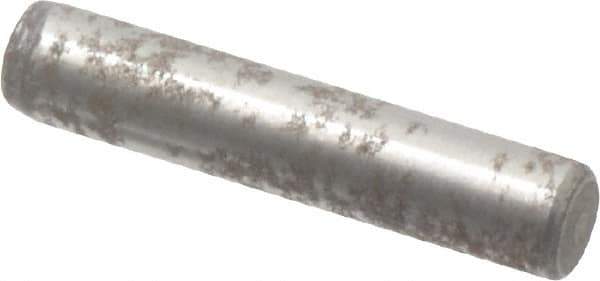 Value Collection - 1/8" Diam x 5/8" Pin Length Alloy Steel Oversized Dowel Pin - C 50-58 Hardness, 3,200 Lb Breaking Strength, 1 Beveled & 1 Rounded End - Apex Tool & Supply
