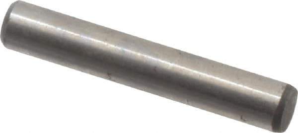 Value Collection - 1/8" Diam x 3/4" Pin Length Alloy Steel Oversized Dowel Pin - C 50-58 Hardness, 3,200 Lb Breaking Strength, 1 Beveled & 1 Rounded End - Apex Tool & Supply