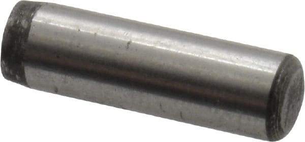 Value Collection - 3/16" Diam x 5/8" Pin Length Alloy Steel Oversized Dowel Pin - C 50-58 Hardness, 7,200 Lb Breaking Strength, 1 Beveled & 1 Rounded End - Apex Tool & Supply