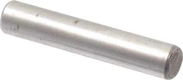 Value Collection - 3/16" Diam x 1" Pin Length Alloy Steel Oversized Dowel Pin - C 50-58 Hardness, 7,200 Lb Breaking Strength, 1 Beveled & 1 Rounded End - Apex Tool & Supply