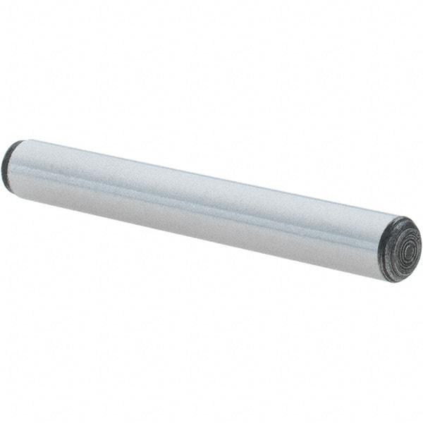 Value Collection - 3/16" Diam x 1-1/2" Pin Length Alloy Steel Oversized Dowel Pin - C 50-58 Hardness, 7,200 Lb Breaking Strength, 1 Beveled & 1 Rounded End - Apex Tool & Supply
