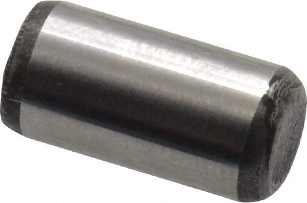 Value Collection - 1/4" Diam x 1/2" Pin Length Alloy Steel Oversized Dowel Pin - C 50-58 Hardness, 12,800 Lb Breaking Strength, 1 Beveled & 1 Rounded End - Apex Tool & Supply
