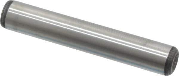 Value Collection - 1/4" Diam x 1-1/2" Pin Length Alloy Steel Oversized Dowel Pin - C 50-58 Hardness, 12,800 Lb Breaking Strength, 1 Beveled & 1 Rounded End - Apex Tool & Supply