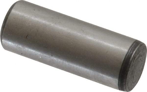 Value Collection - 3/8" Diam x 1" Pin Length Alloy Steel Oversized Dowel Pin - C 50-58 Hardness, 28,700 Lb Breaking Strength, 1 Beveled & 1 Rounded End - Apex Tool & Supply