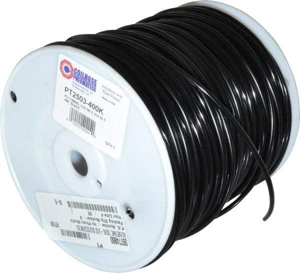 Coilhose Pneumatics - 0.093" ID x 5/32" OD, 400' Long, Polyurethane Tube - Black, 176 Max psi, -60 to 200°F - Apex Tool & Supply