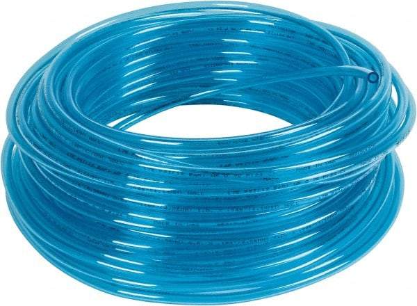 Coilhose Pneumatics - 0.16" ID x 1/4" OD, 100' Long, Polyurethane Tube - Trans Blue, 148 Max psi, -60 to 200°F - Apex Tool & Supply
