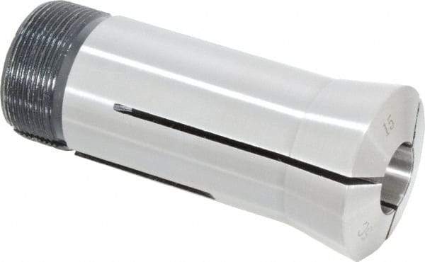 Interstate - 15 mm 5C Round Collet - 1.047-24 Internal Thread Size, Steel - Exact Industrial Supply
